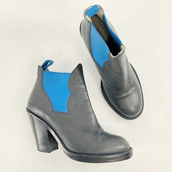 Acne Studios Star Blue Booties Ankle Boots Jodphur - Picture 3 of 8